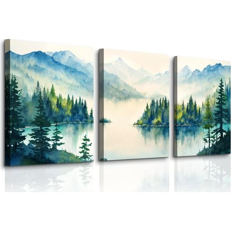 Tableau Decoration Murale Salon Montagne Paysage 30x40 cm (1/5)