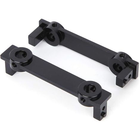 Siège de Fixation de Plaque Anti-Collision Robuste en Alliage D'aluminium pour Voiture RGT 136100 1/10 RC, Accessoire de Mise à Niveau Durable pour FTX, Argent/Noir/Bleu, Lot de 2 pour (Noir (1/4)