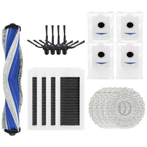Accessoires pour aspirateur robot Ecovacs X5 OMNI / X5 PRO OMNI : sacs à poussière, brosse principale et lingettes de rechange (1/5)