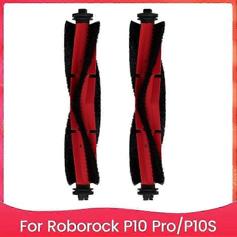 Lot de 2 pièces de rechange pour aspirateur Roborock P10 Pro/P10S : brosse principale et brosse rotative. Accessoires de nettoyage ménager efficaces. (1/4)