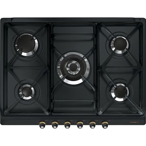 Smeg SR775AO piano cottura Antracite Da incasso Gas 5 Fornello(i) Made in Italy. Colore del prodotto: Antracite, Posizionamento dell'apparecchio: Da incasso, Tipo di piano cottura: Gas. Tipo di con... (1/3)