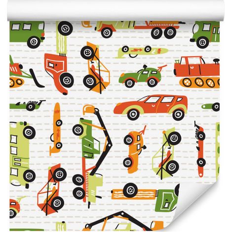 Carta da parati con camion per soggiorno e camera da letto 50x1000 cm (1/5)