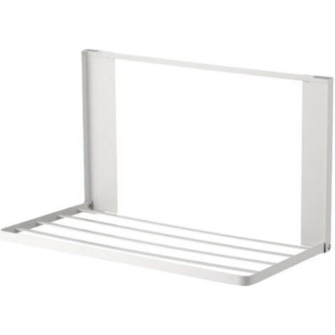 Étagère magnétique pour réfrigérateur - Support d'étagère mural pliable rétro, support d'étagère mural pliable pour salle de bain (blanc)