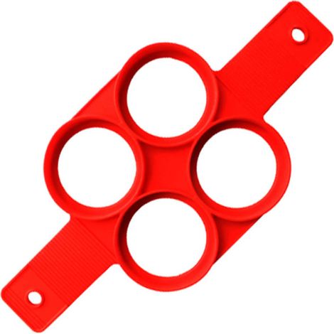 Molde para huevos fritos, antiadherente, para hacer panqueques, con 4 cavidades. Herramienta de cocina para freír panqueques y dar forma a los huevos. (1/5)
