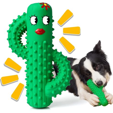Jouet pour chien grinçant durable pour mâcheurs agressifs, jouet à mâcher dentaire en caoutchouc résistant pour chiens de grandes, moyennes et petites races (vert) (1/5)