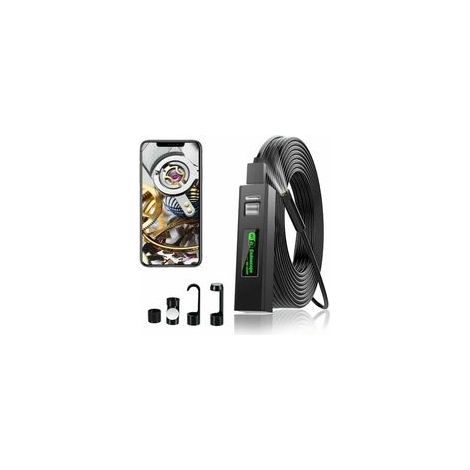 Endoscope sans Fil, Caméra Endoscopique, Camera Inspection Canalisation HD 1200P Endoscope pour iPhone Android Phone/Tablet/Windows/Mac/Laptop/PC (5M) (1/5)