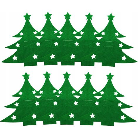 COPERTINE NATALIZIE PER POSATE DECORAZIONE TAVOLO 10pcs SOTTOPENTOLE CUSTODIE