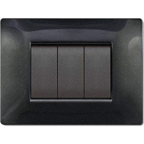 PLACCA LIFE Q LIVING PLAST NERO GLITTERING 4P