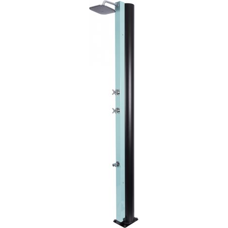 Douche de piscine solaire Bleue avec rince pieds 40L (1/5)
