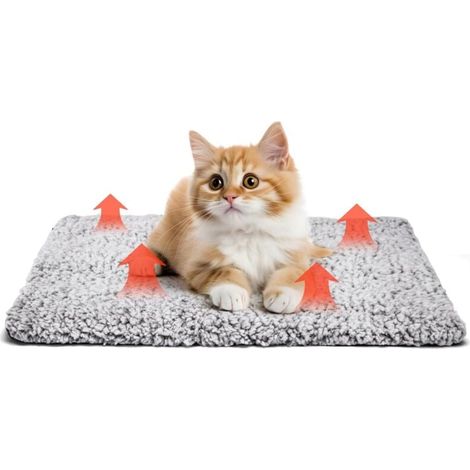 Cuscino autoriscaldante  per cani e gatti, comodo ed ecologico tappetino termico, lavabile, antiscivolo, impermeabile, senza elettricità e batterie, 40x50 cm (1/4)