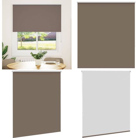 vidaXL Store enrouleur occultant café 135x130cm largeur du tissu (1/5)