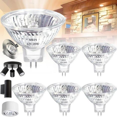 6 Pièces Ampoule Spot 35Mm Gu4 Dimmable Avec Couvercle En Verre,Économie D'Énergie Ampoule Halogène Mr11 12V 20W,Mr11 Gu4 Di[CA107] (1/5)