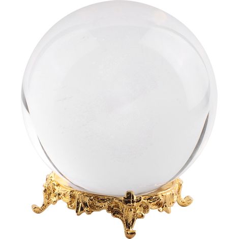 Boule de décoration artistique en cristal K9, 100mm, accessoire de photographie (base en métal doré) (1/5)