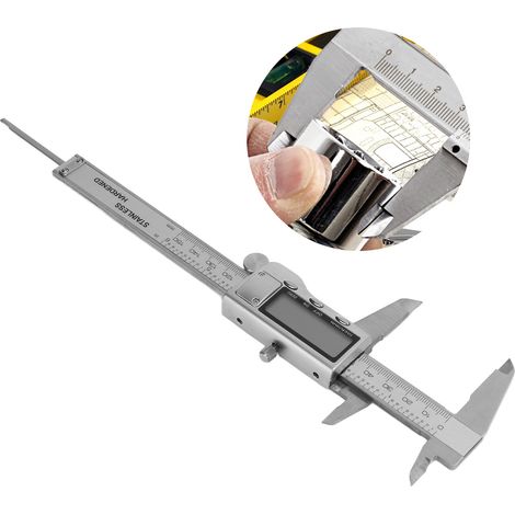 Étrier numérique en acier inoxydable 0-150mm, outil de mesure électronique de haute précision