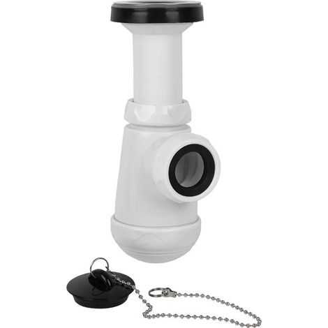 Sifón botella extensible con salida Ø40 mm y racor 1 1/2 en polipropileno anti calcáreo (1/4)