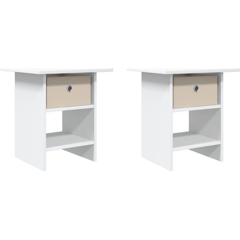 Maison Exclusive - Comodino 2 pcs Bianco 41 x 40 x 45 cm Legno multistrato