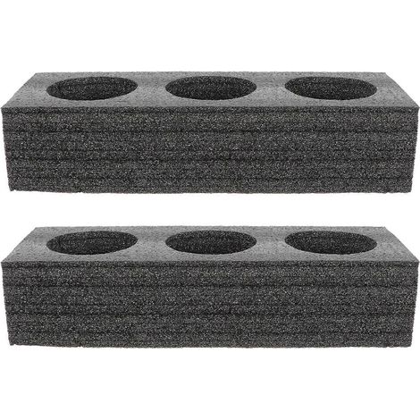 Stück Kaffeetassentabletts mit 3-Loch-Becherbefestigung, Verpackungstabletts für Milchtee zum Mitnehmen-29.50X10.00X6.50CM-Black (1/4)