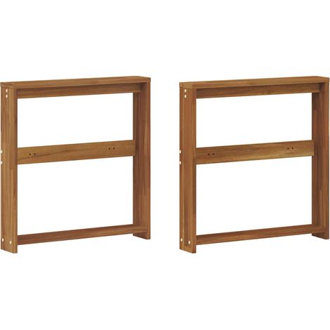 Armrest 2 pcs Natural 58.5 x 10 x 61 cm Solid Acacia Wood vidaXL