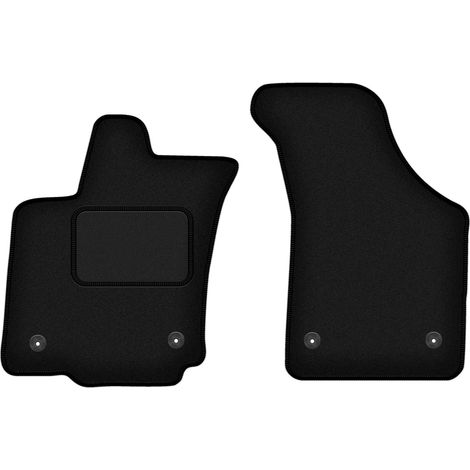 Tapis de sol avant noirs pour VW Phaeton berline avec extincteur (2002-2016)