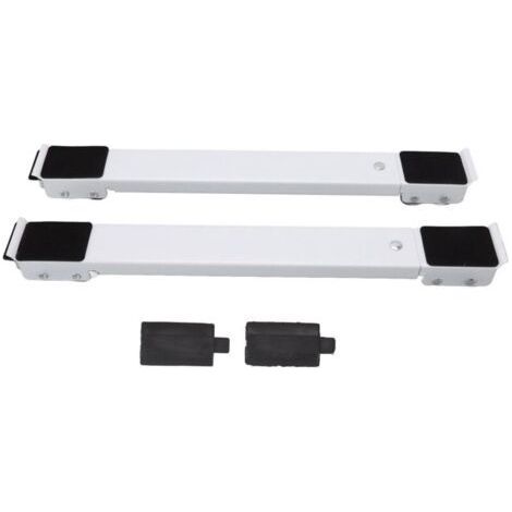 2pcs Extensible Appliance Roller Can Bear 300KG Furniture Movable Rack Adjustable Retractable Base with White Black Wheel (1/4)