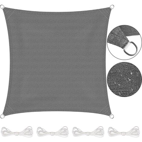 SWANEW Tenda parasole 4x4 m protezione dal calore tenda parasole protezione solare UV protezione solare terrazza grafite (1/5)