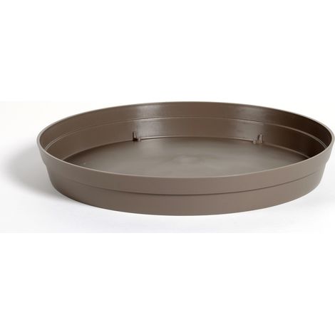 EDA – Soucoupe pour pot Ø 80 cm – Diamètre 54 cm – Polypropylène taupe – Fabrication française – Usage intérieur/extérieur