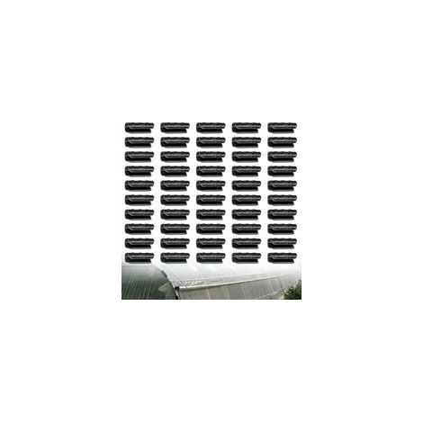 Serre Clips,Pinces à Tuyau pour la Fixation des Housses au Jardin Serres,des Films,des Plantes,50pcs 20mm