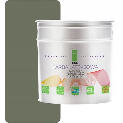 PITTURA MURALE AL LATTICE PER PARETI INTERNE VERDE OLIVA 2L POLONIA (1/5)