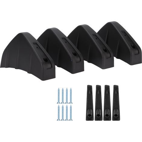 Spoiler de Pare-Chocs Arrière, Protecteur de Pare-Chocs Arrière en 4 Pièces en Matériau PP Noir, Assemblage Facile, fiabilité avec Remplacement d'entretien Universel. (1/5)