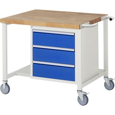 Rau Fahrbare Werkbank 8157, B1000xT900xH880mm, 3x Schublade-TA (1/5)
