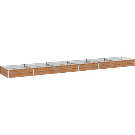 vidaXL Cama de Jardín Elevada Madera Marrón 480 x 80 x 24 cm (1/2)
