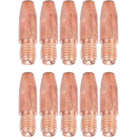 10 embouts conducteurs M6, en cuivre rouge, pour torche de soudage, accessoires 36KD x 1,2 mm
