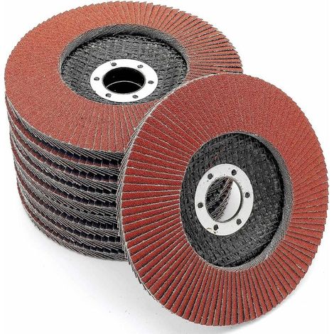 Scheibenfächer │ braun │ Ø 125 mm │ Körnung 120 │ Standard │ Schleifscheiben │ Fächerscheiben 10 Stück (1/5)
