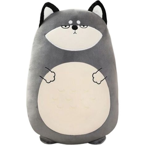 Peluche Husky - 45 cm - Tissu Polyester Doux avec Élasthanne - Rembourrage en Fibre Polyester - Pour Câliner ou comme Coussin (1/5)