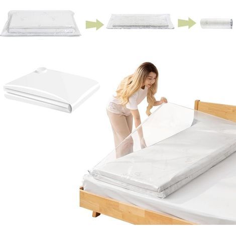 220 x 100 cm Sac sous vide pour matelas, Sac de Rangement sous Vide pour Matela vêtements couettes Stockage à long terme et Déménagement (1/5)