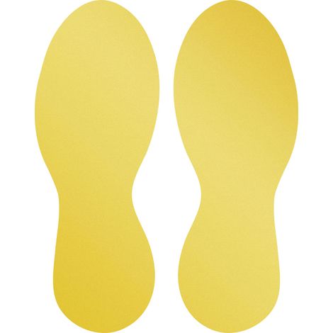 Durable 104704 Bodenmarkierungsform Fuß, ablösbar Gelb 5 Paar (B x H) 90 mm x 240 mm (1/2)