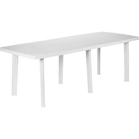 tavolo allungabile rettangolare 'trio' cm 216x90x72h - col. bianco