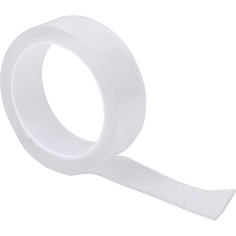 Ruban Adhésif Double Face En Silicone Transparent - Résistance Jusqu'à 1 Kg - Pour Surfaces Lisses Intérieur Extérieur - Longueur 1 M (1/5)
