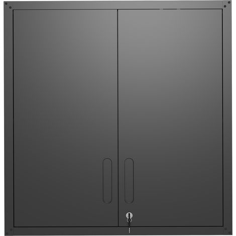Armoire murale métallique avec porte verrouillable et étagère réglable - 77 x 75 x 30 cm, pour garage, atelier et bureau (1/5)