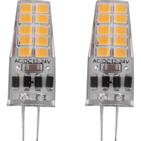 Lot de 10 ampoules LED G4 AC/DC 12-24 V, 3 W, compatibles avec les lampes LED G4, 20 LED, angle d'éclairage 360°, 2835 SMD, remplace les ampoules halogènes 30 W de qualité supérieure. (1/5)