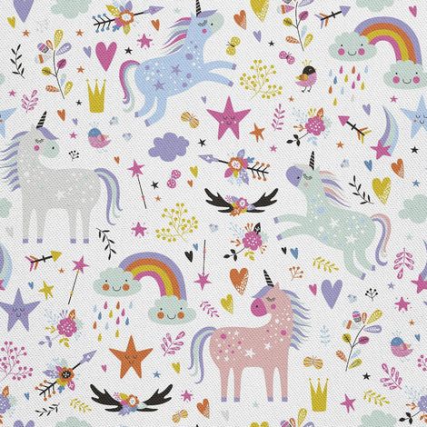 Telas decorativas para exteriores Oxford - motivo de unicornios de cuento de hadas (1/5)