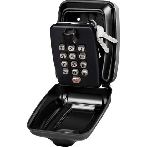 Waterproof Outdoor Wall Mounted Secure Key Box with Rust-Proof 12-Digit Digital Code for Home Garage (1/4)
