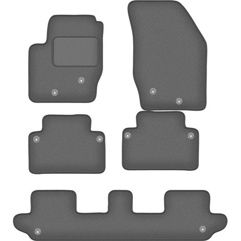 Tapis de voiture en graphite pour : Volvo XC90 I SUV 7 places. (2002-2014) (1/5)