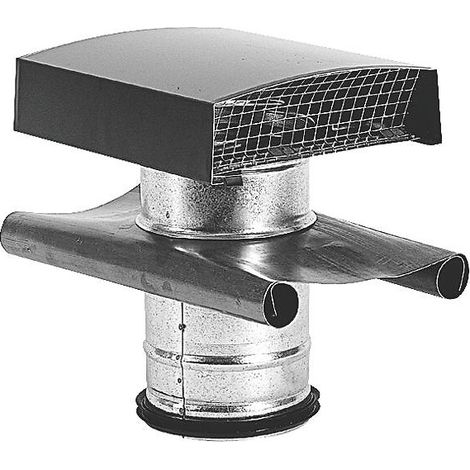 Atlantic – Chapeau de toiture en aluminium galvanisé 125 mm – Finition en plomb gris – Pour installations en extérieur – Résistant aux intempéries