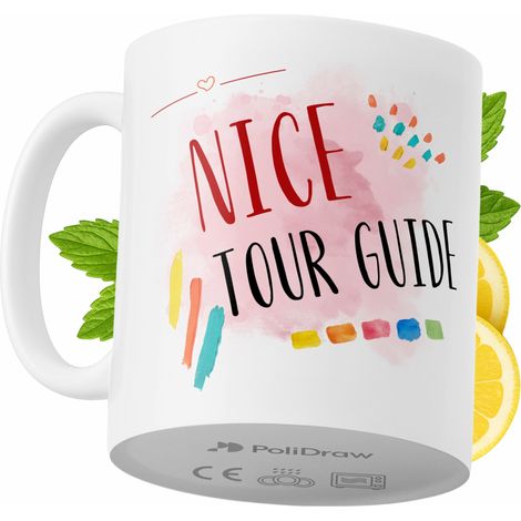 Tazza divertente e umoristica per guida turistica, ideale per caffè e tè, con grafica e testo divertenti. Perfetta per compleanni, onomastici e festività. Tazza premium per occasioni speciali, per cas (1/5)