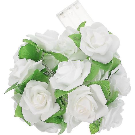 1 Set Lichterkette mit künstlichen Rosen