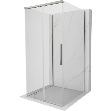 Mexen Rox-3S cabina doccia a 3 lati scorrevole 100 x 100 cm, trasparente, nichel spazzolato - 8C2-100-100-97-00-3S (1/3)