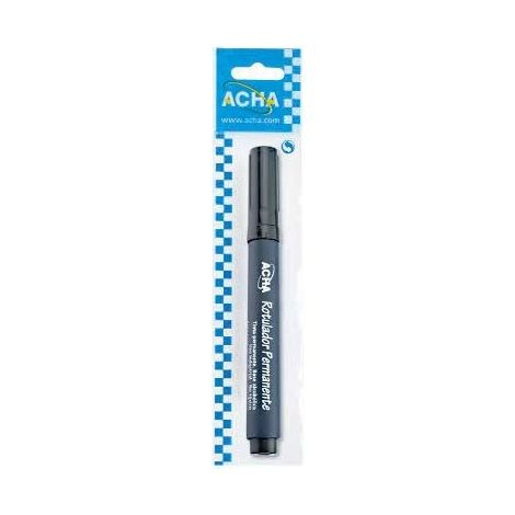 ROTULADOR DE TINTA PERMANENTE "ACHA". FINO-PUNTA REDONDA NEGRO - ACHA