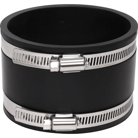 Raccord de tuyau en caoutchouc flexible Ø 100 mm intérieur, manchon en caoutchouc avec colliers en acier inoxydable, raccord de tuyau pour tuyau de ventilation, filtre à charbon (1/5)