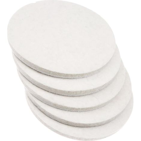 5 pezzi di feltro di lana per lucidatura 125 mm x 10 mm (L x P) per vetro, plastica, metallo, marmo, cucina, bagno, levigatrice orbitale casuale